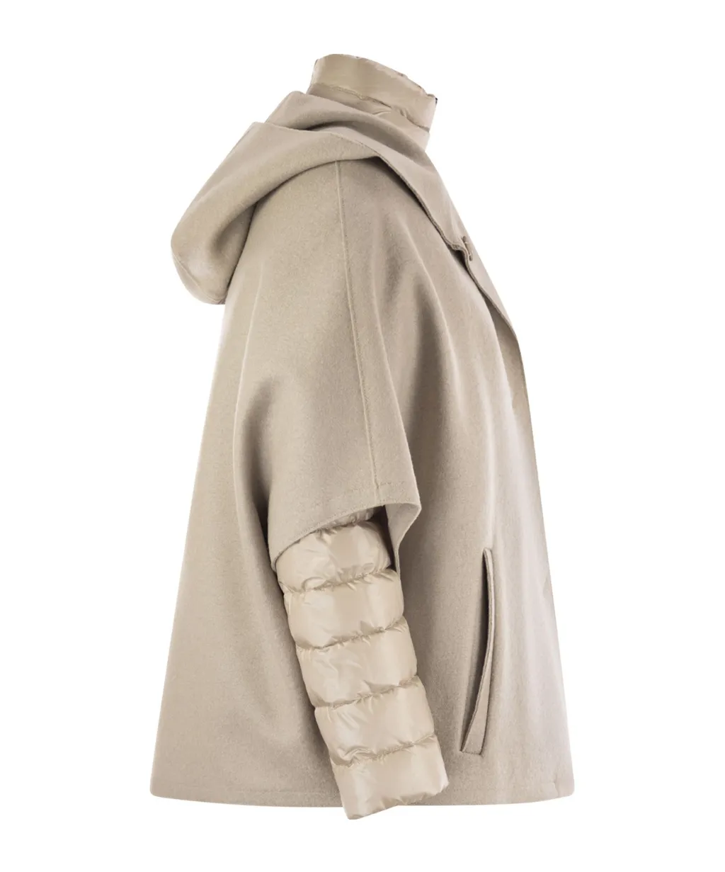 Hooded Snap-Button Down Jacket
