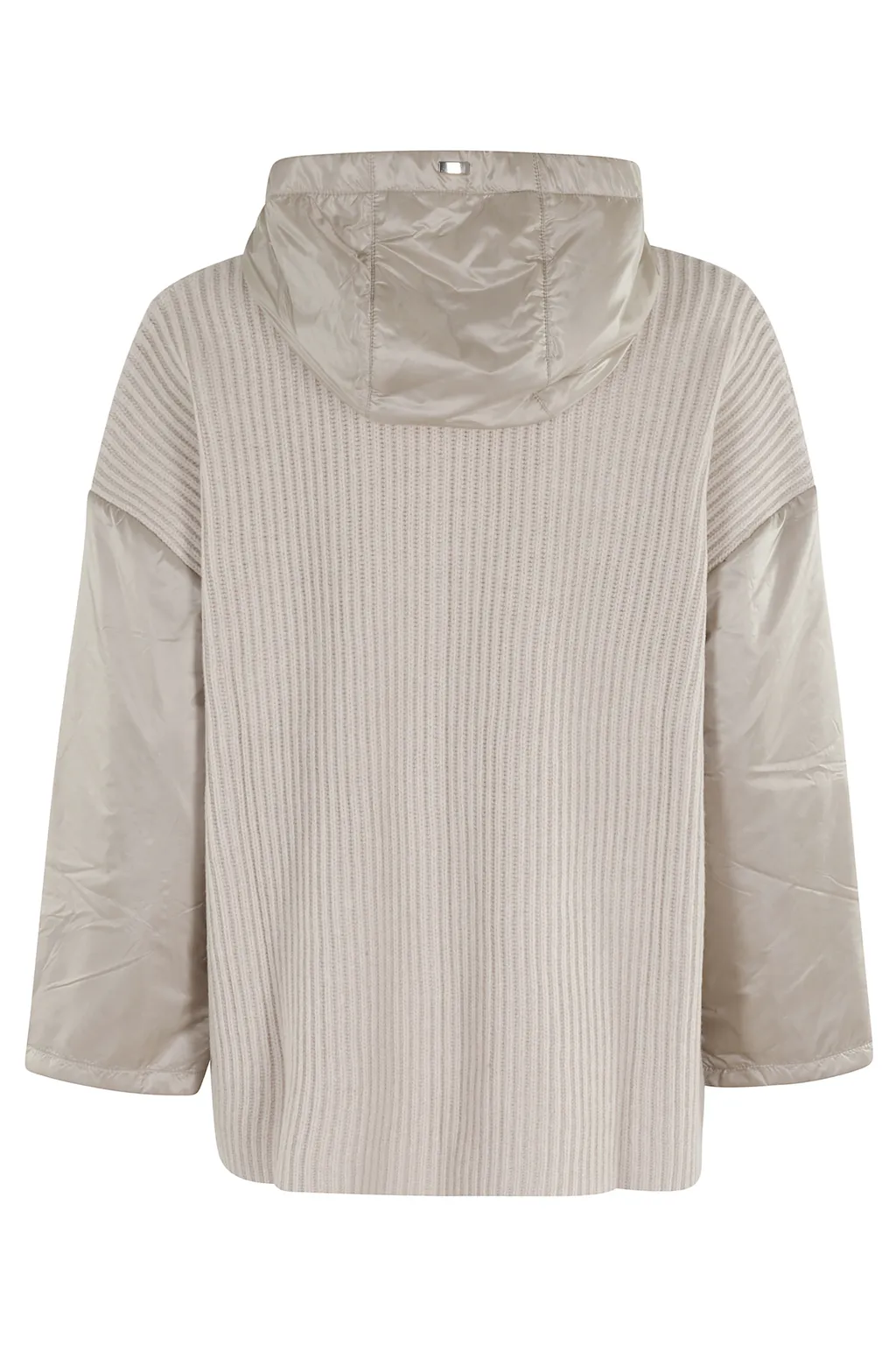 Ribbed Wool Hooded Jacket
