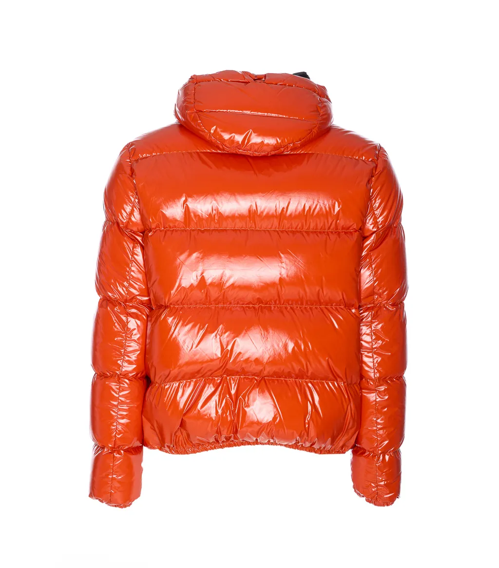 Glossy Hooded Puffer Jacket
