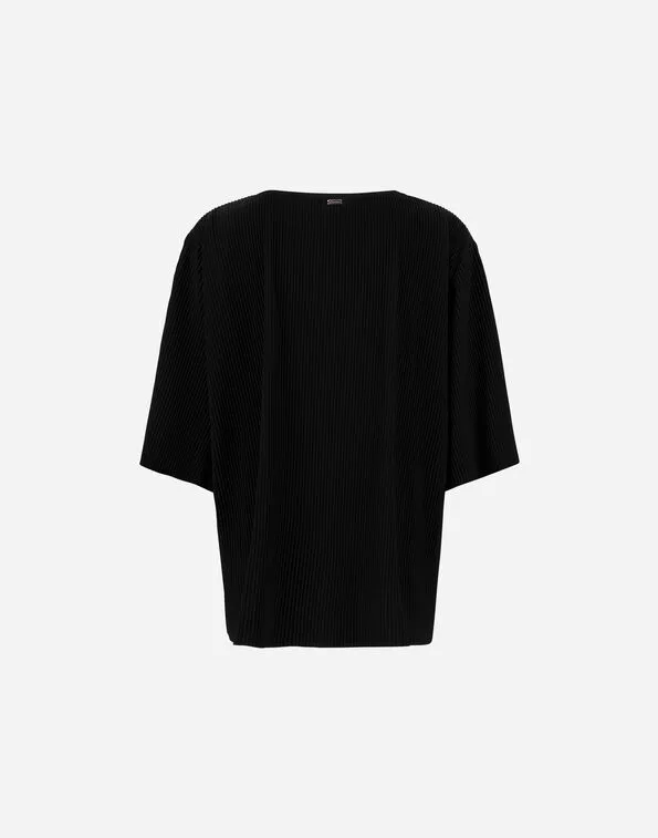 Pleated Short-Sleeve T-Shirt
