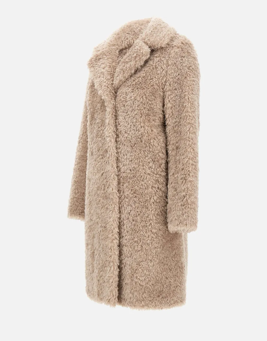 Buttoned Faux-Fur Coat
