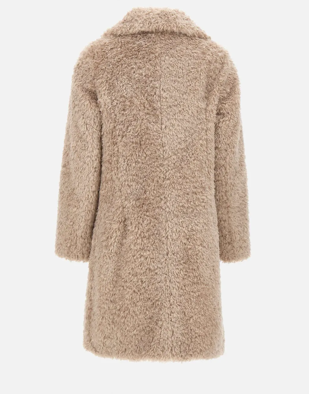 Buttoned Faux-Fur Coat
