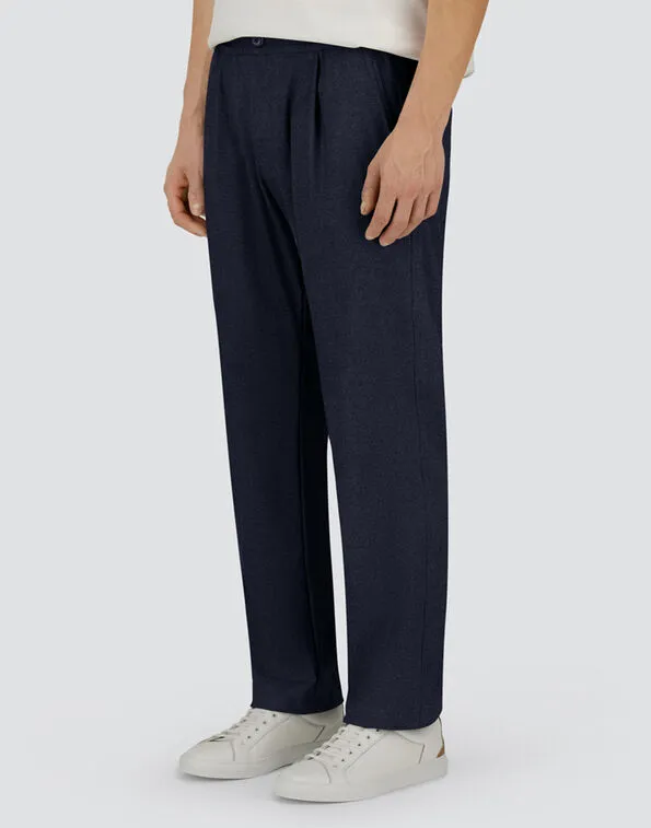 Pleated Elastic Waist Trousers