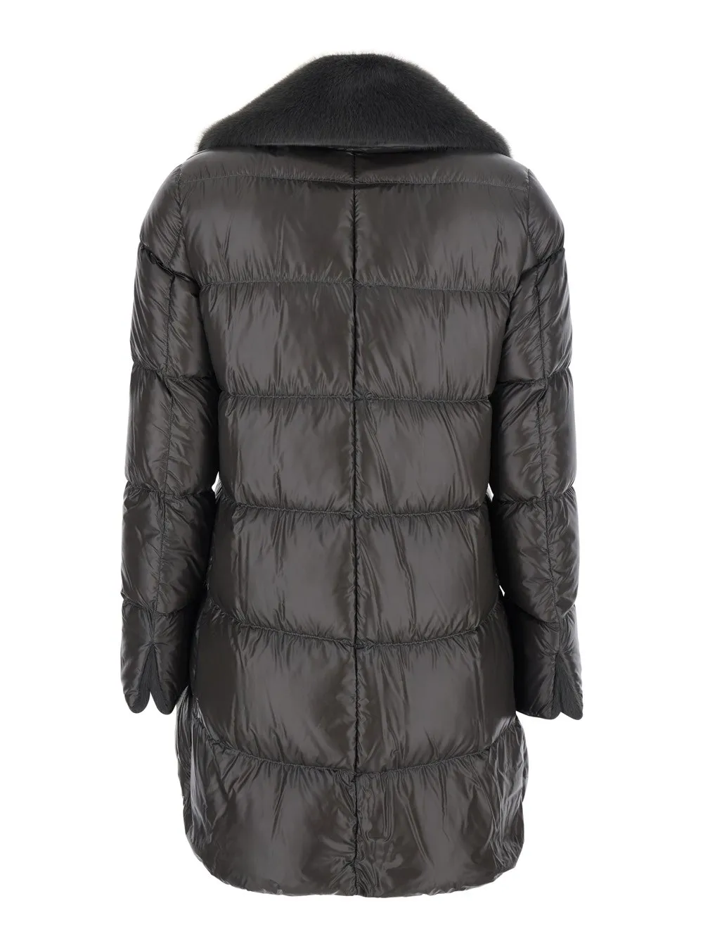 Down Jacket With Fur Collar