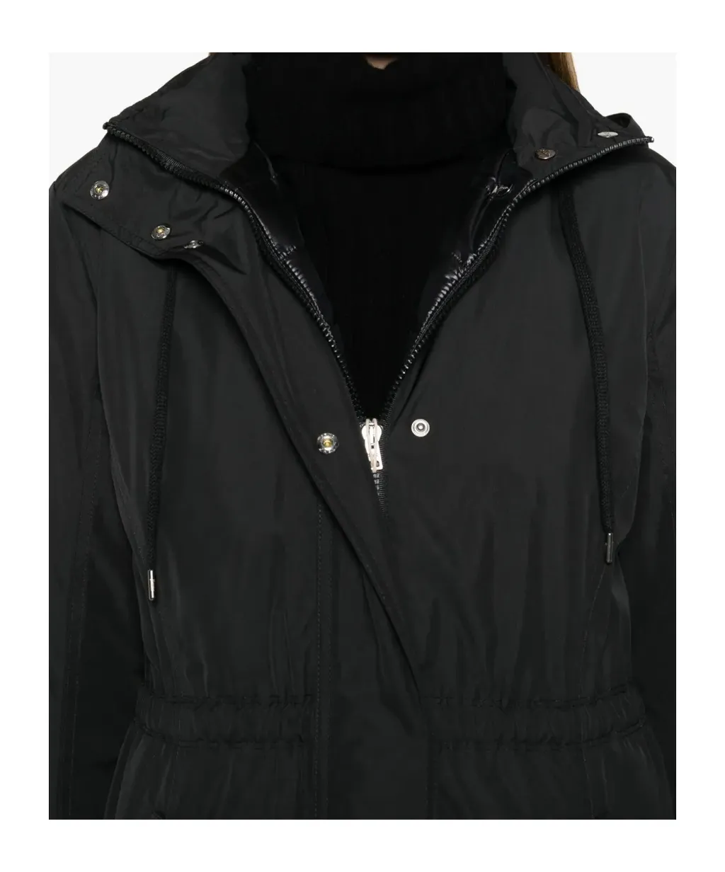 Hooded Drawstring Coat