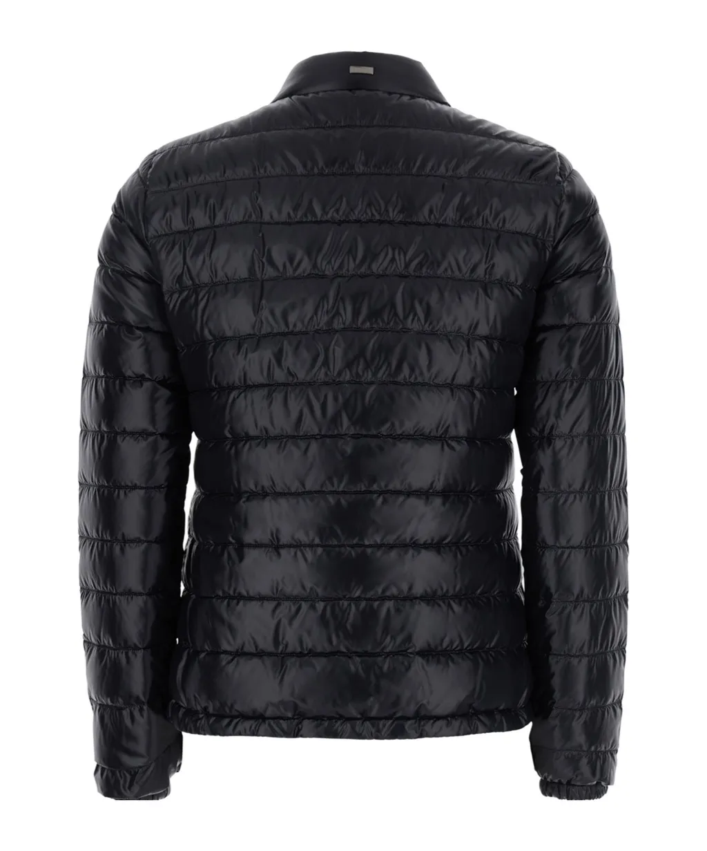 Quilted Long-Sleeved Down Jacket