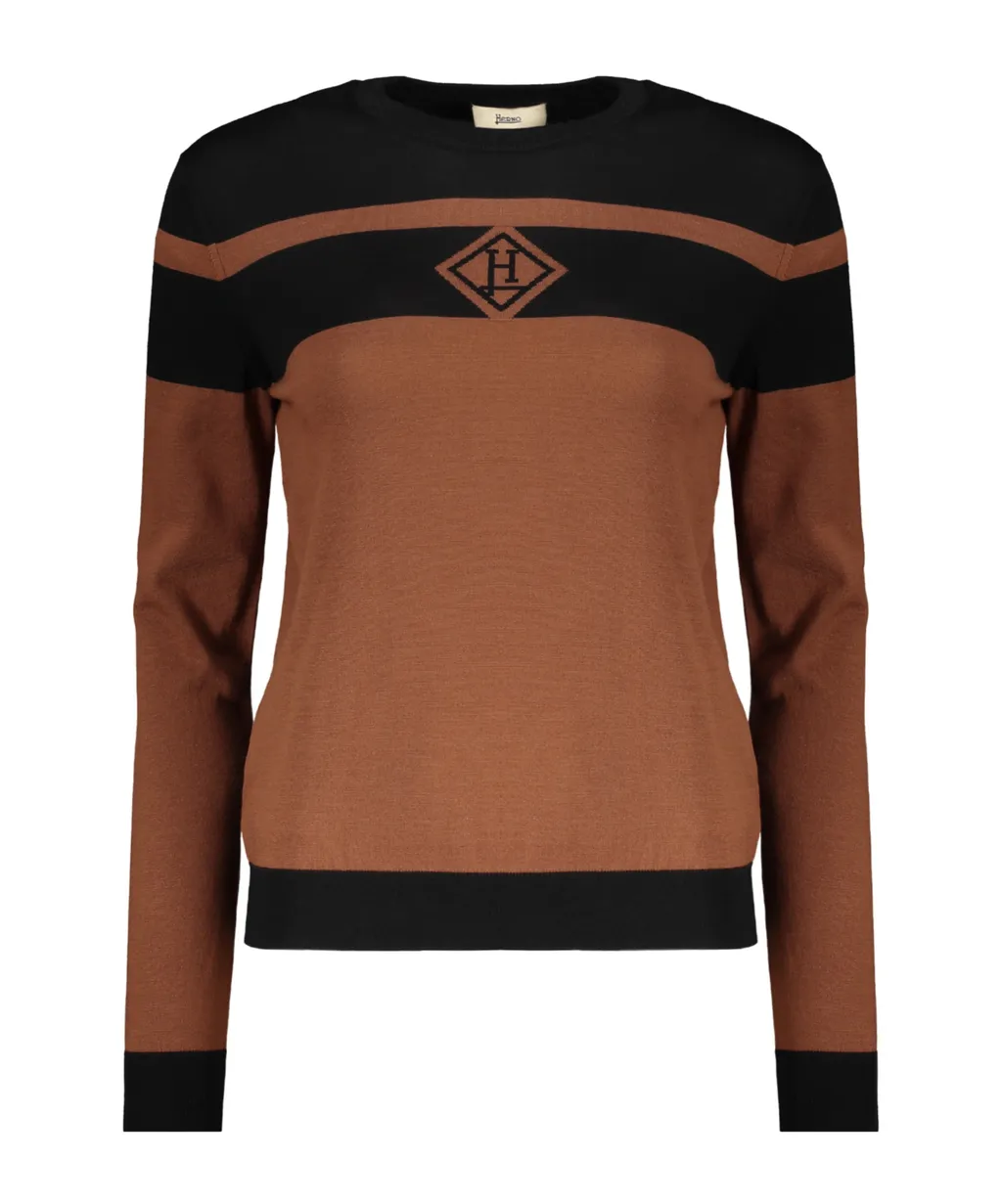 Striped Logo-Embroidered Sweater