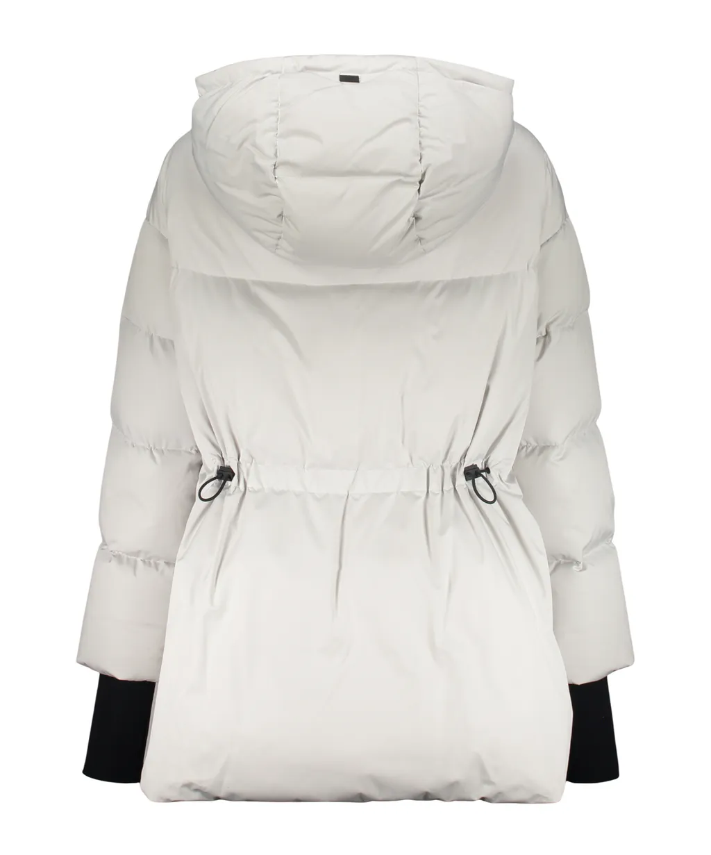 Quilted Hooded Down Coat
