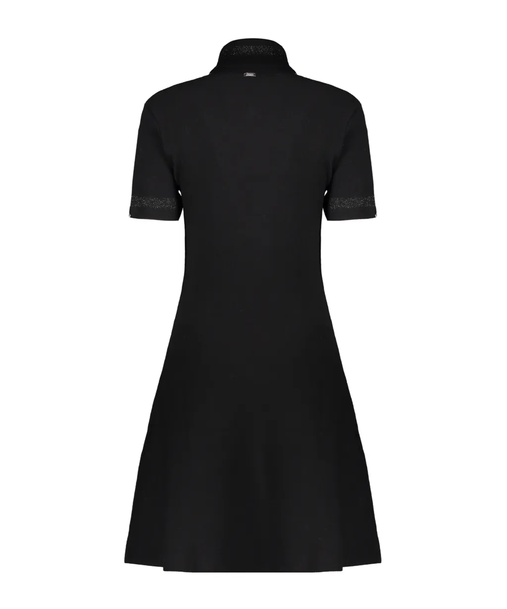 High Neck Short Sleeve Dress