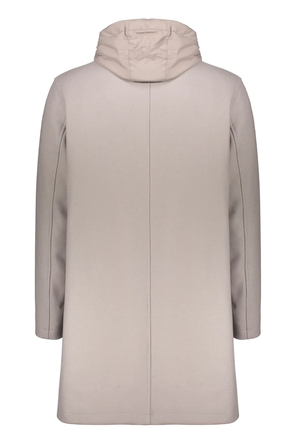 Single-Breasted Hooded Coat