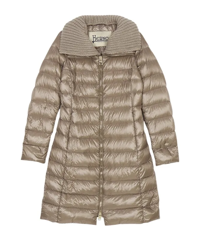 Logo Quilted Down Jacket