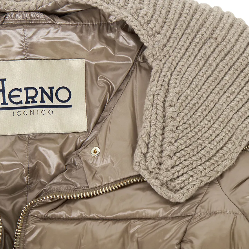 Logo Quilted Down Jacket