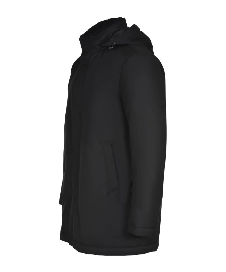Long-Sleeved Hooded Down Jacket