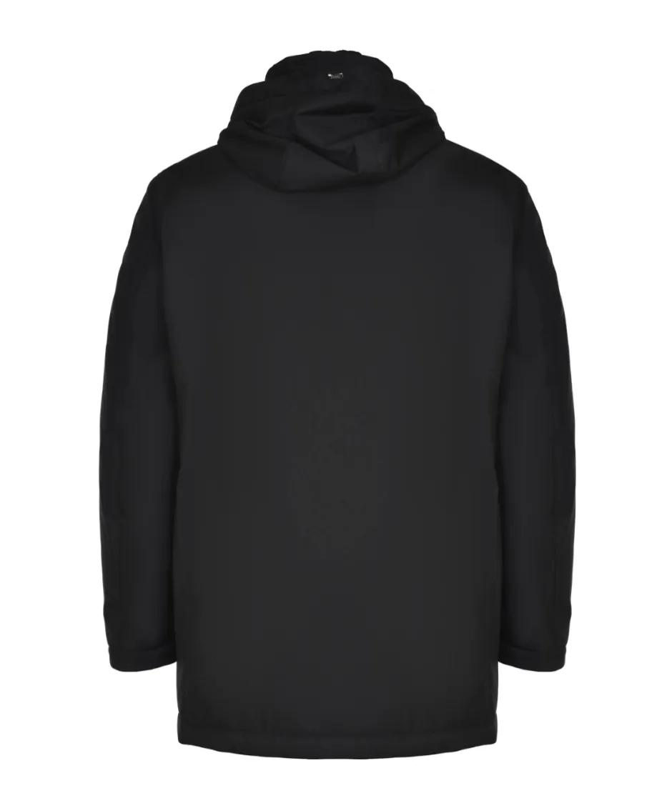 Long-Sleeved Hooded Down Jacket