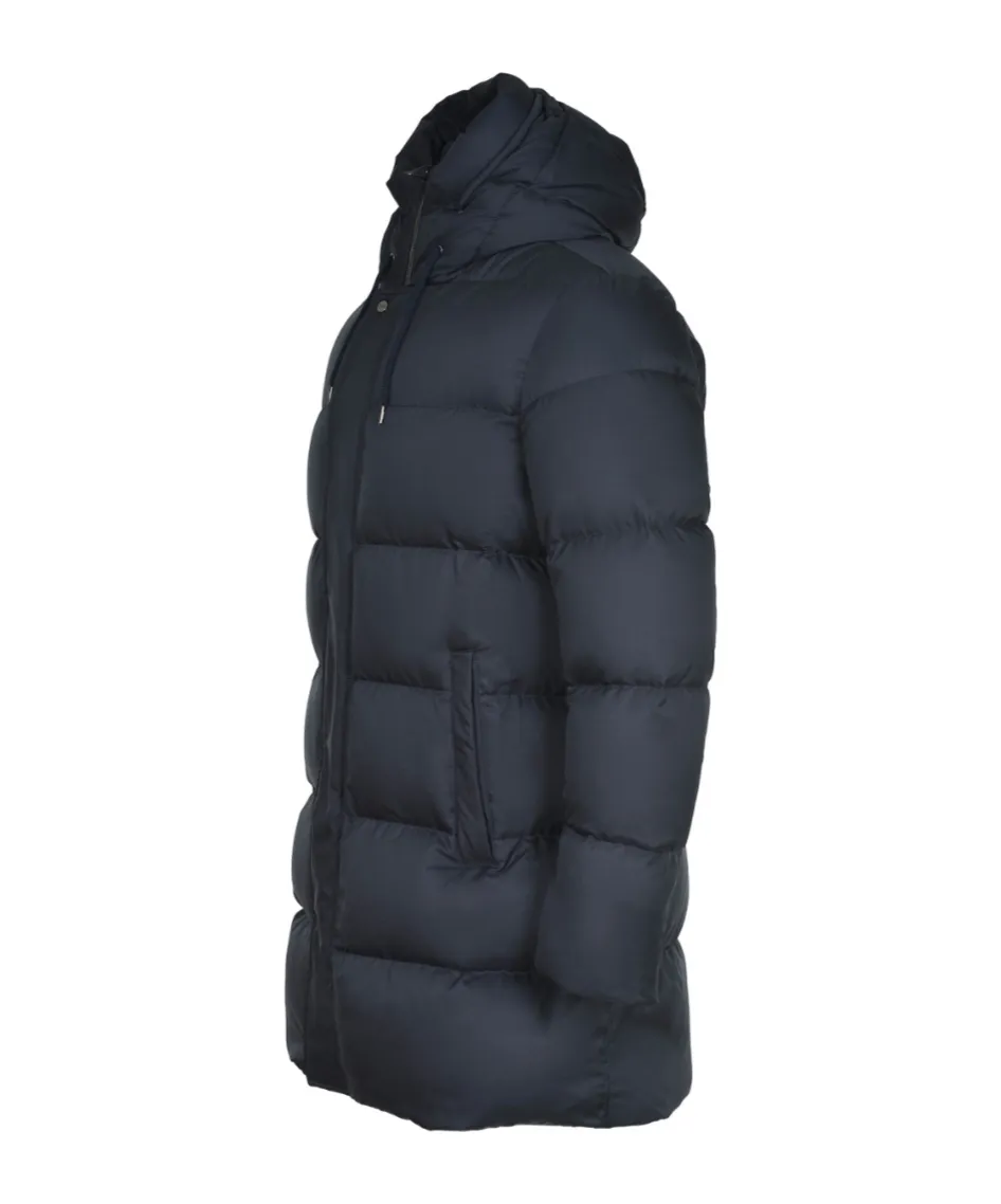 Long-Sleeved Hooded Down Jacket