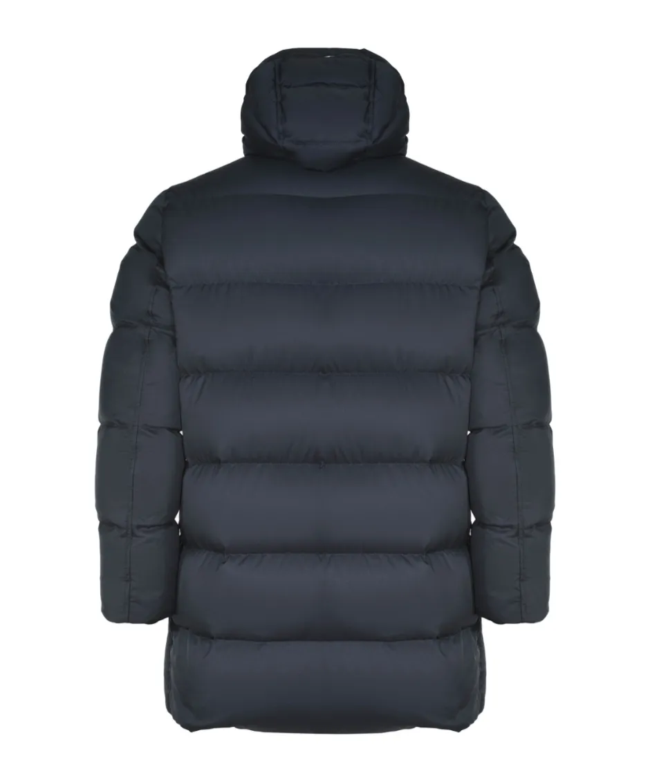 Long-Sleeved Hooded Down Jacket