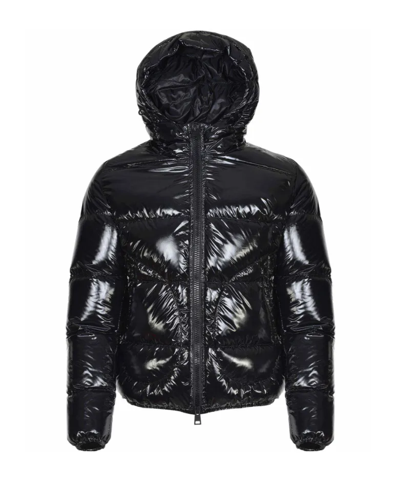 Long-Sleeved Hooded Down Jacket