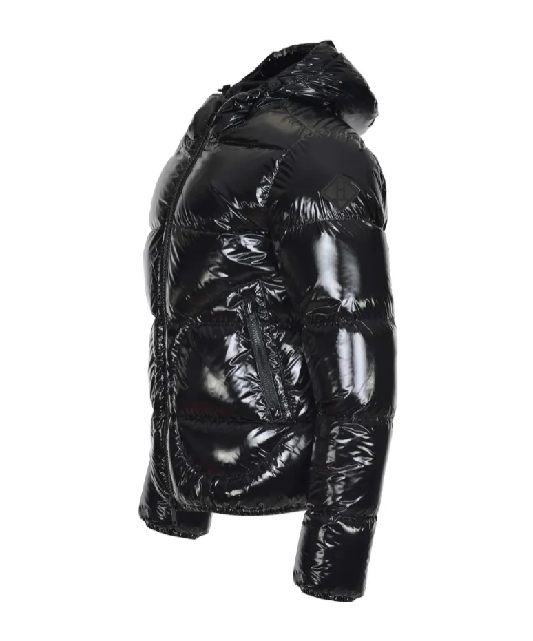 Long-Sleeved Hooded Down Jacket