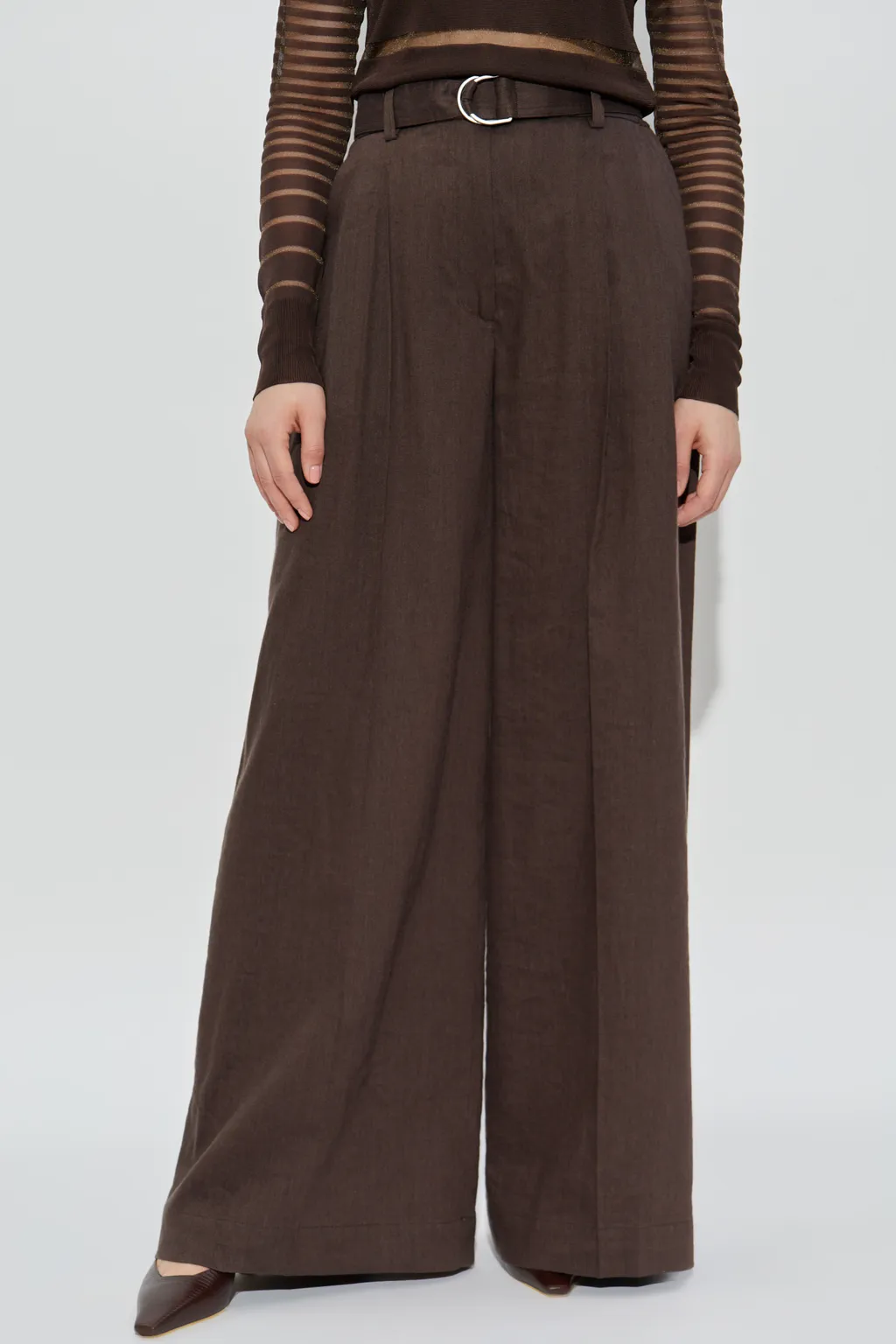 Pleated Wide Trousers