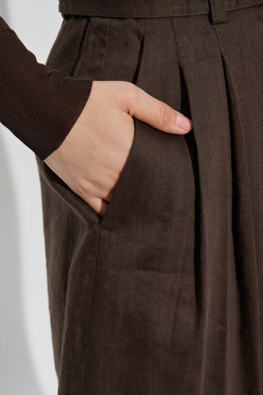 Pleated Wide Trousers