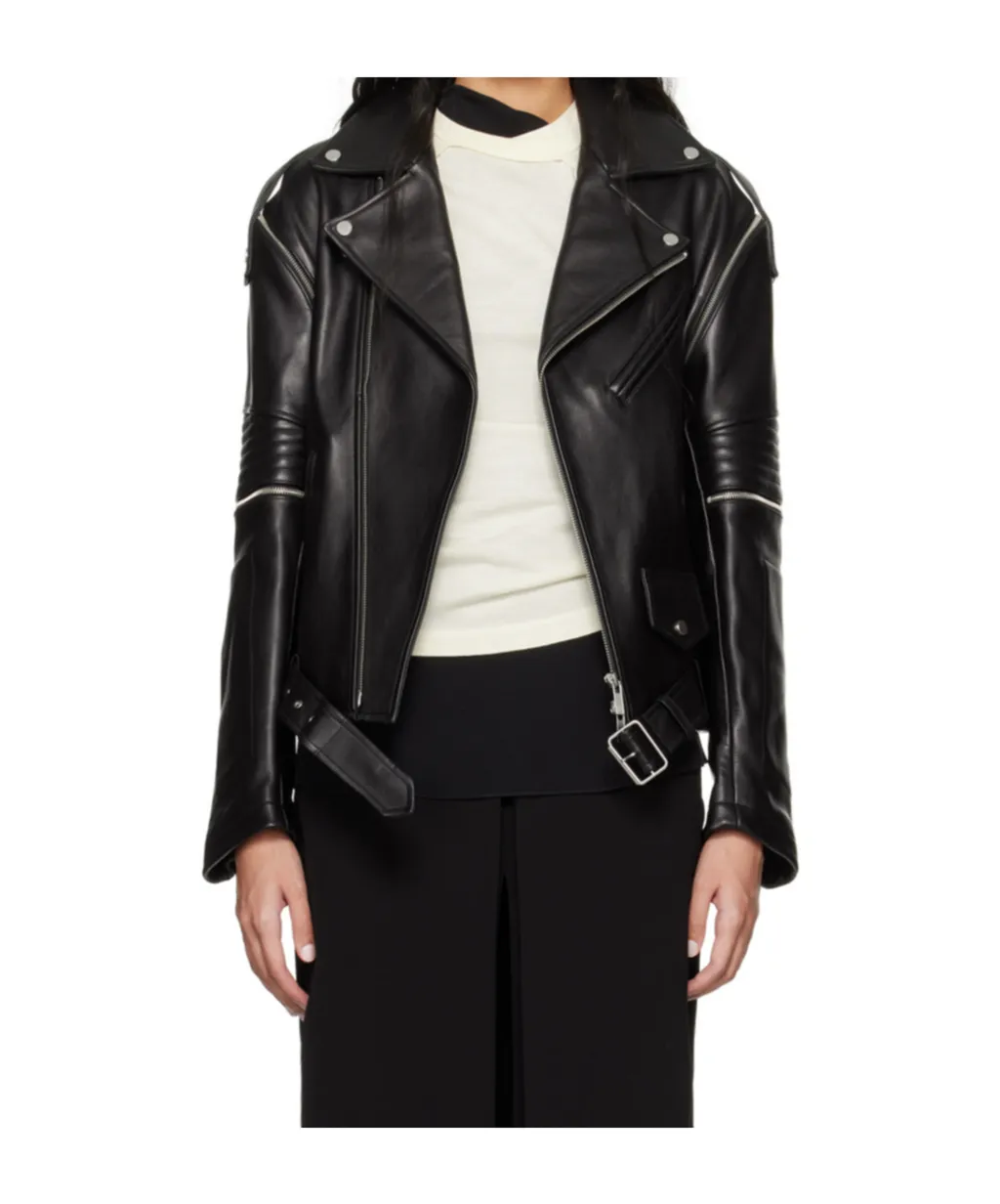 Long Sleeve Leather Jacket