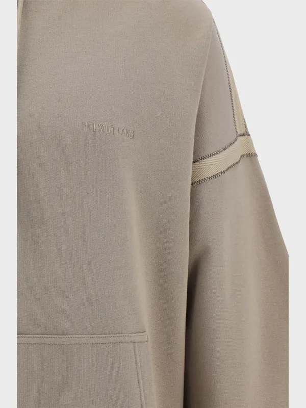 Logo Embroidered Drawstring Hoodie