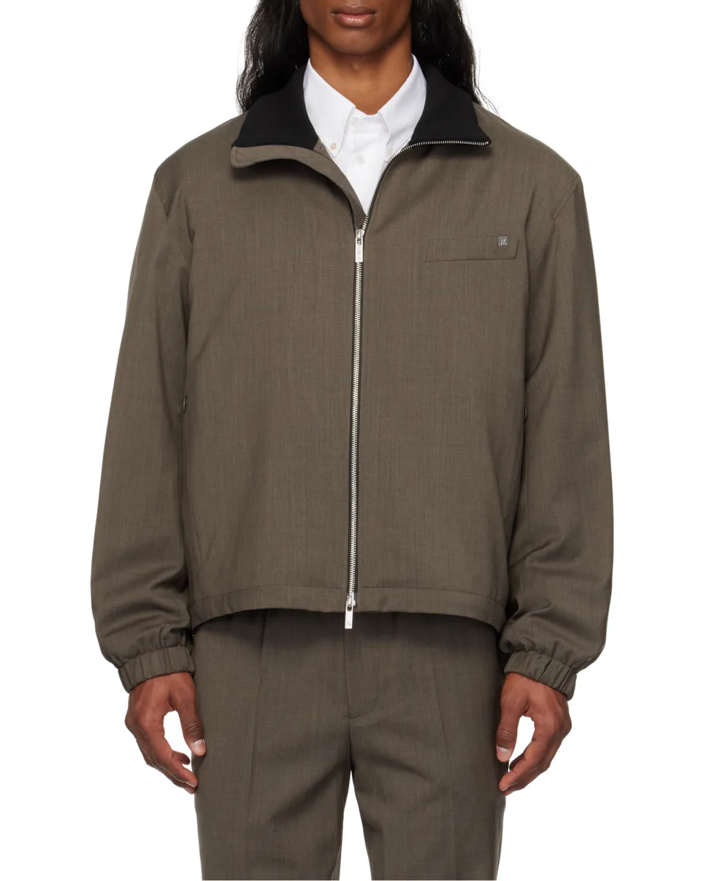 High-Neck Zipped Jacket