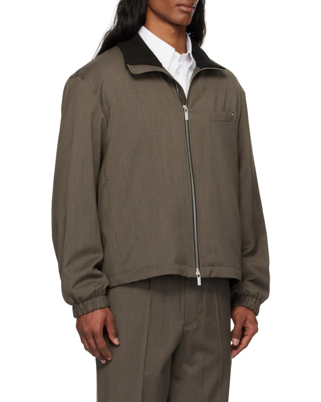 High-Neck Zipped Jacket