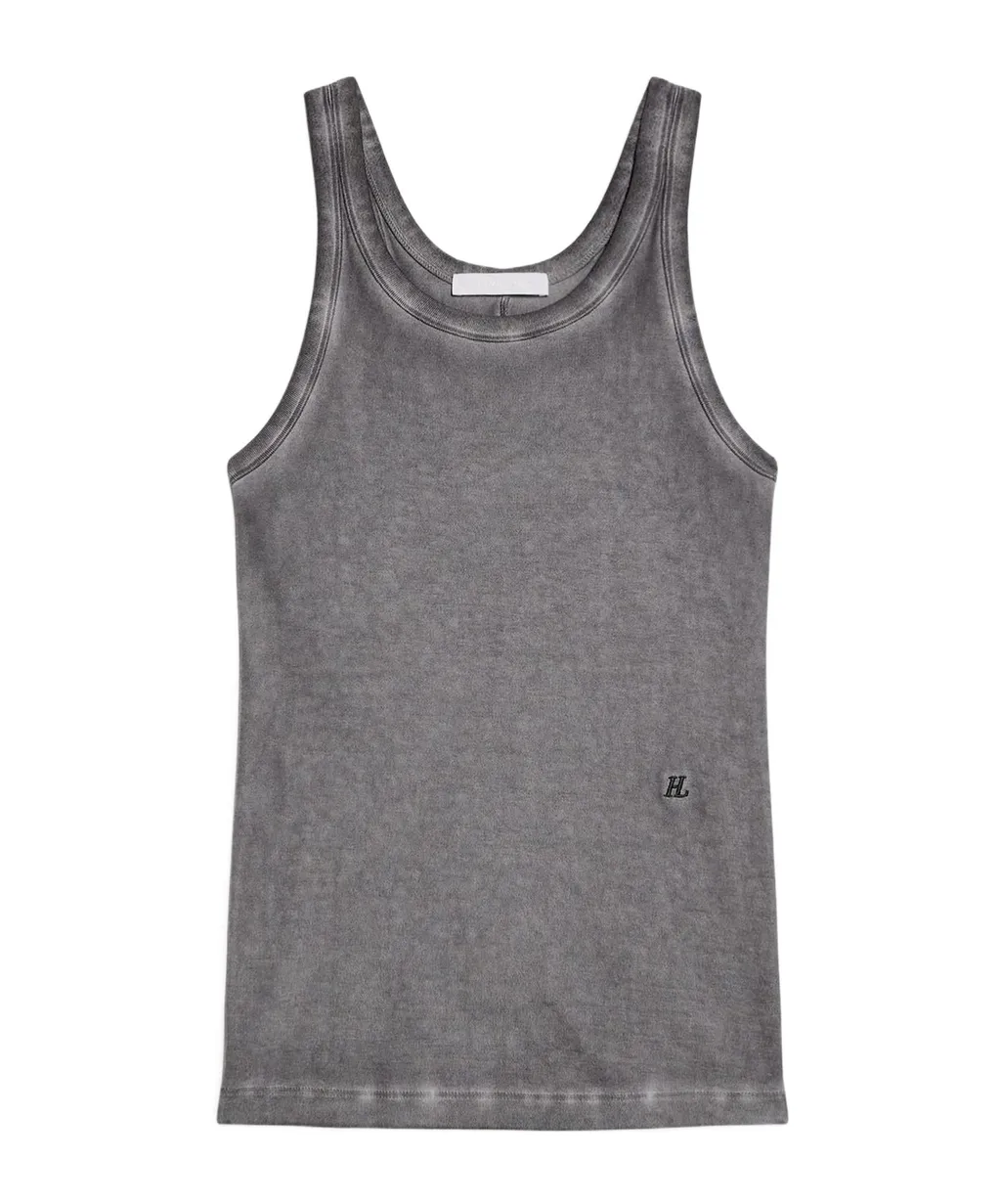 Garment-Dyed Racer Tank Top