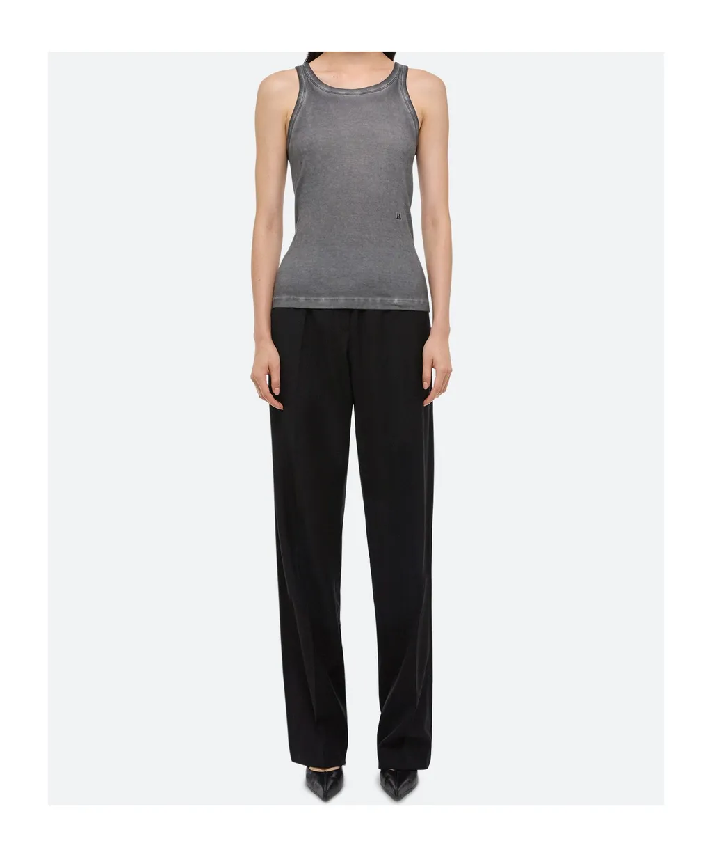 Garment-Dyed Racer Tank Top