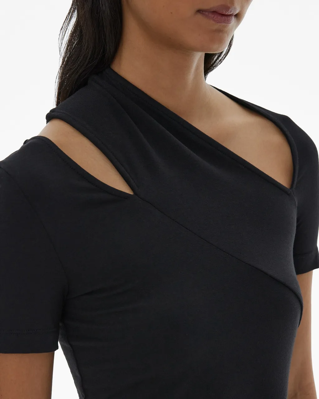 Cut-Out Detailing Cotton-Blend Dress