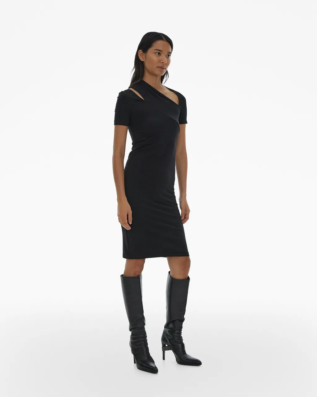 Cut-Out Detailing Cotton-Blend Dress