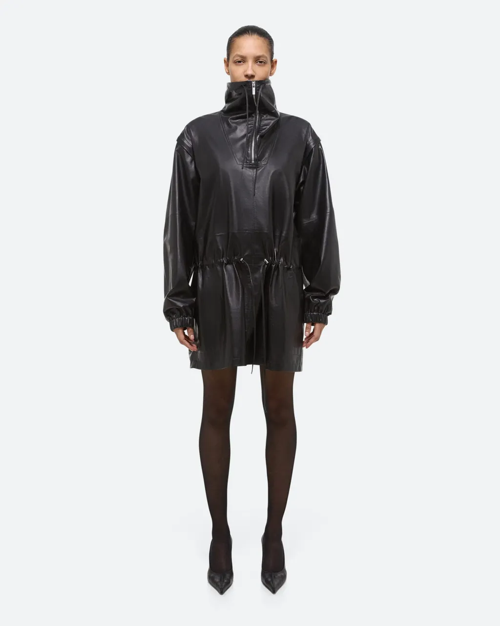 Leather Anorak Dress