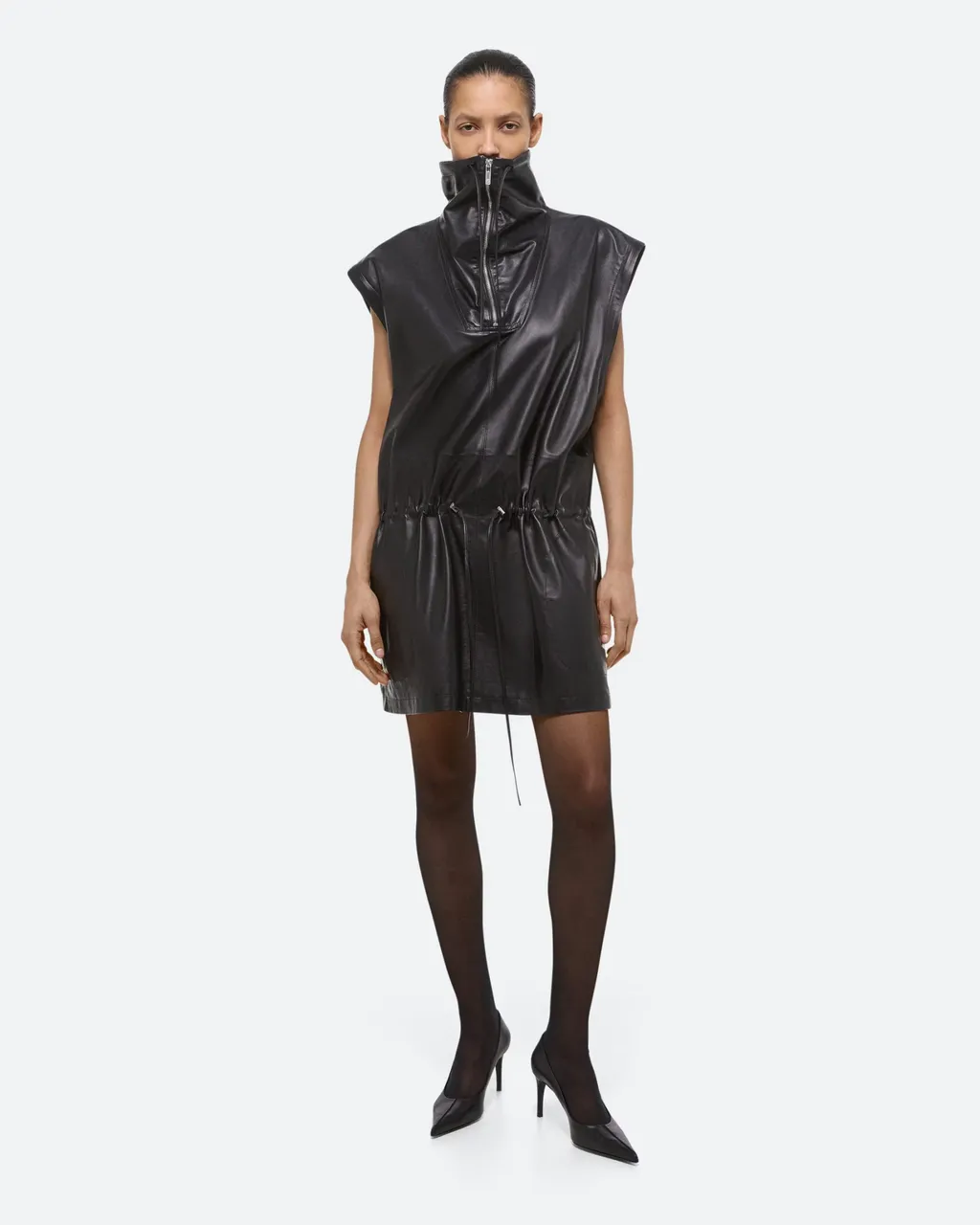 Leather Anorak Dress