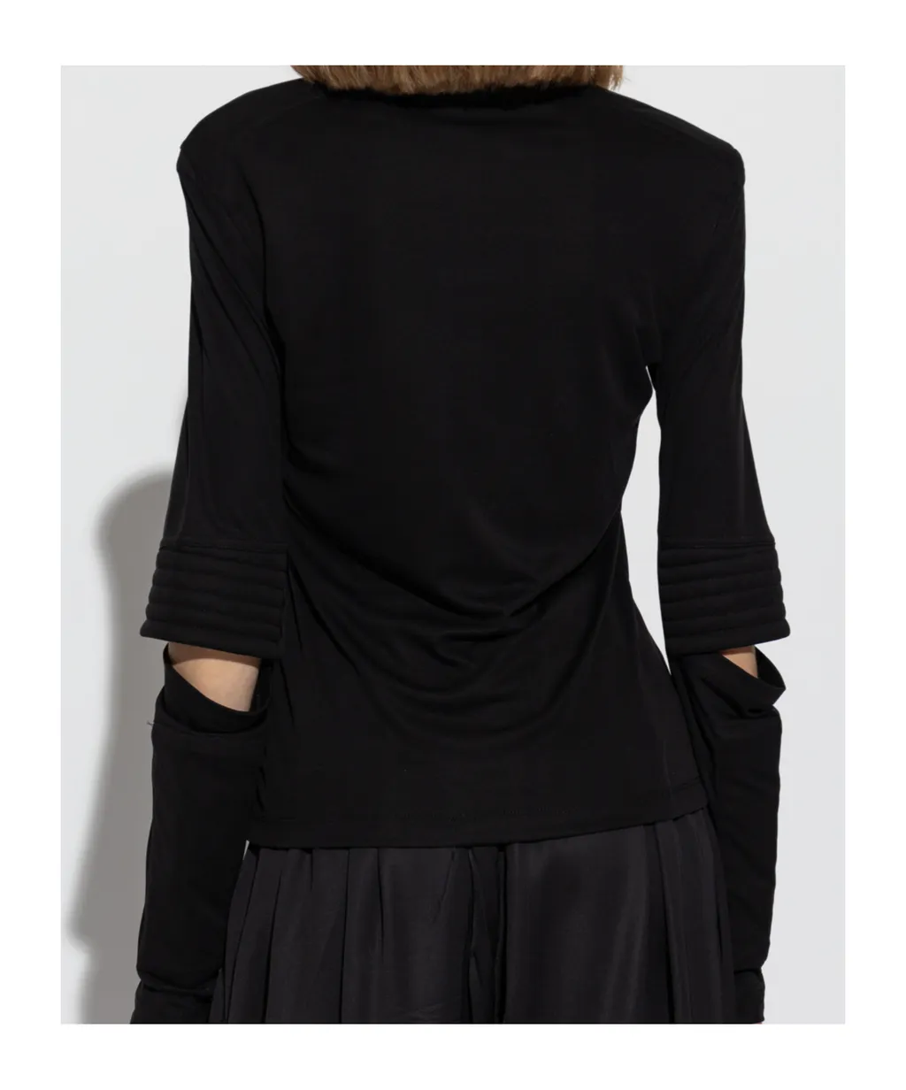 Astro Crewneck Cut-Out Top