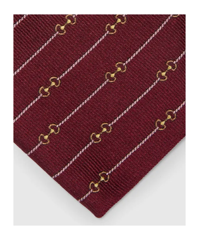 Horsebit Jacquard Tie