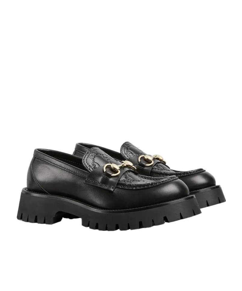 Lug Sole Horsebit Loafers