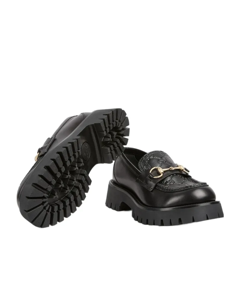 Lug Sole Horsebit Loafers