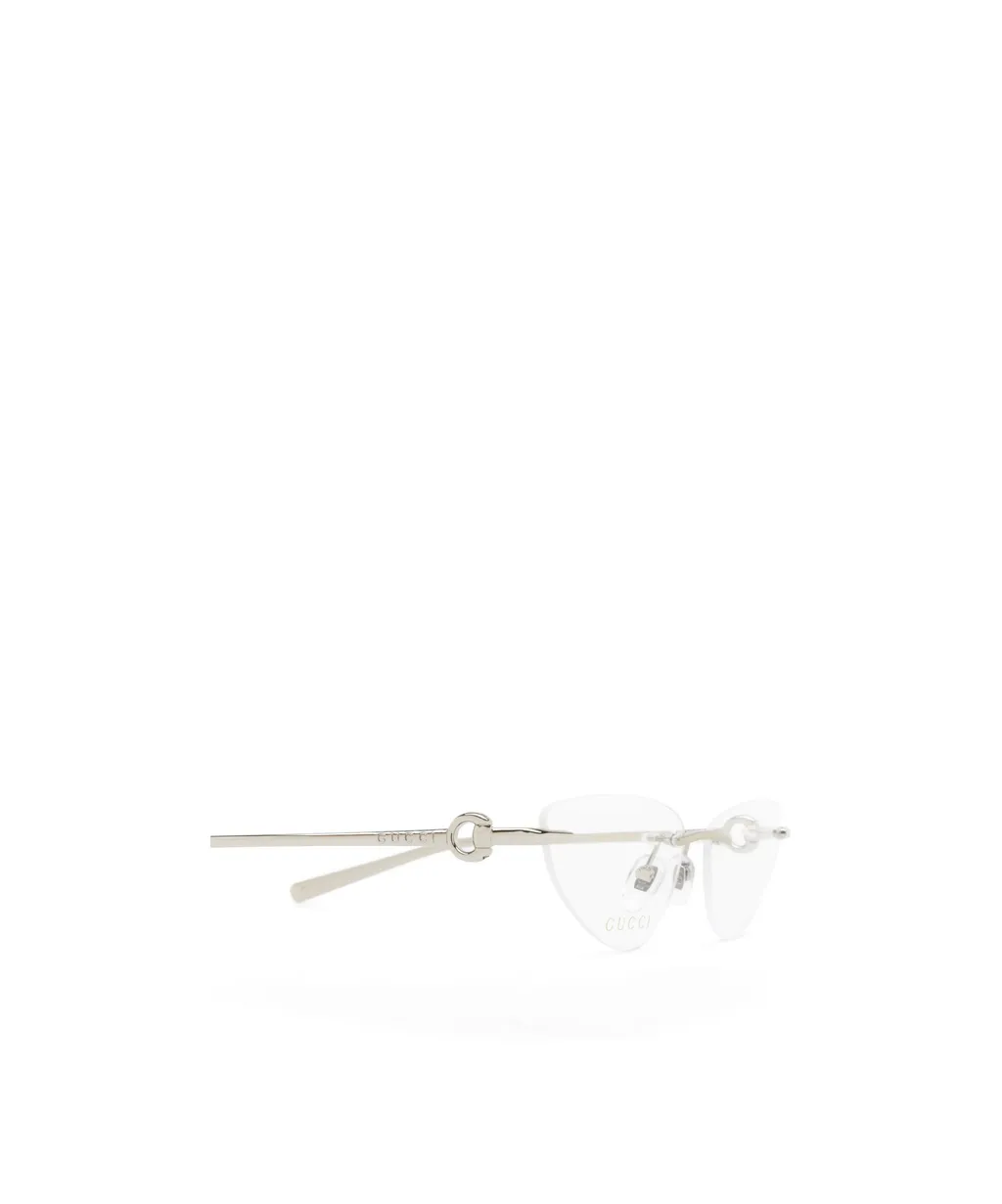 Logo-Engraved Cat-Eye Frame Glasses