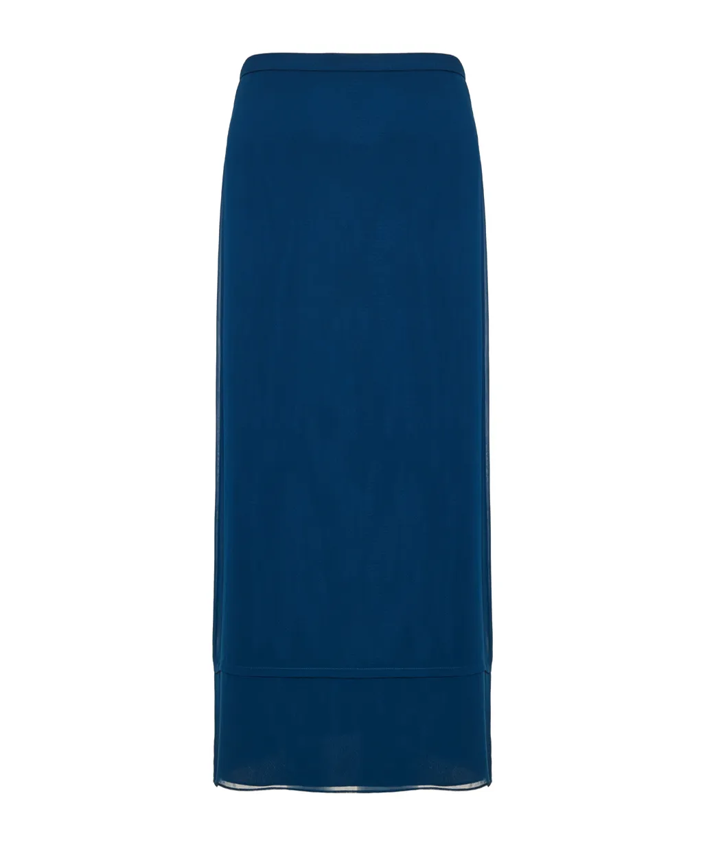 Double-Layer Pleated Skirt