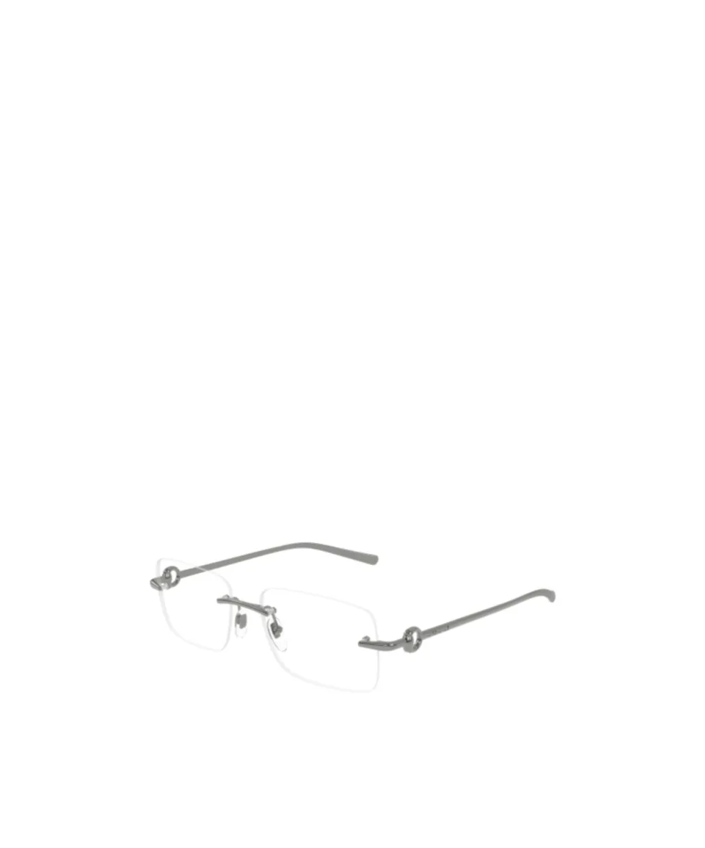 Logo-Engraved Rectangle Frame Glasses