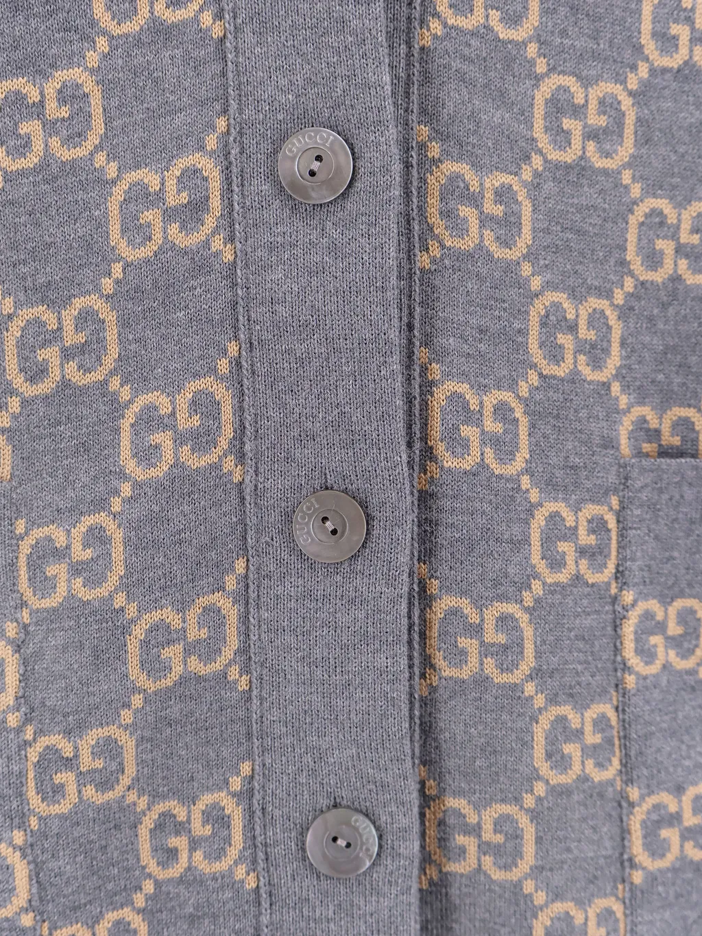 Reversible Gg Jacquard Button-Up Cardigan