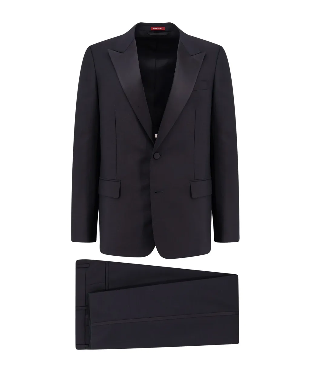 Two Piece Tailored Tuxedo Suit
