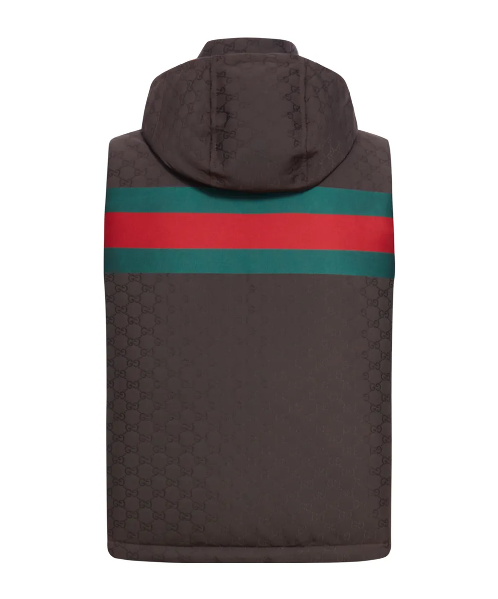 Gg Printed Padded Gilet
