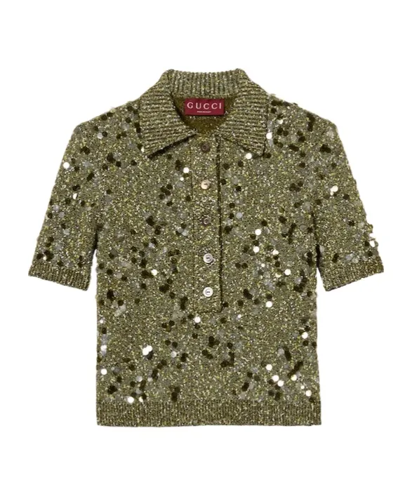 Tweed Blended Polo Shirt, 1