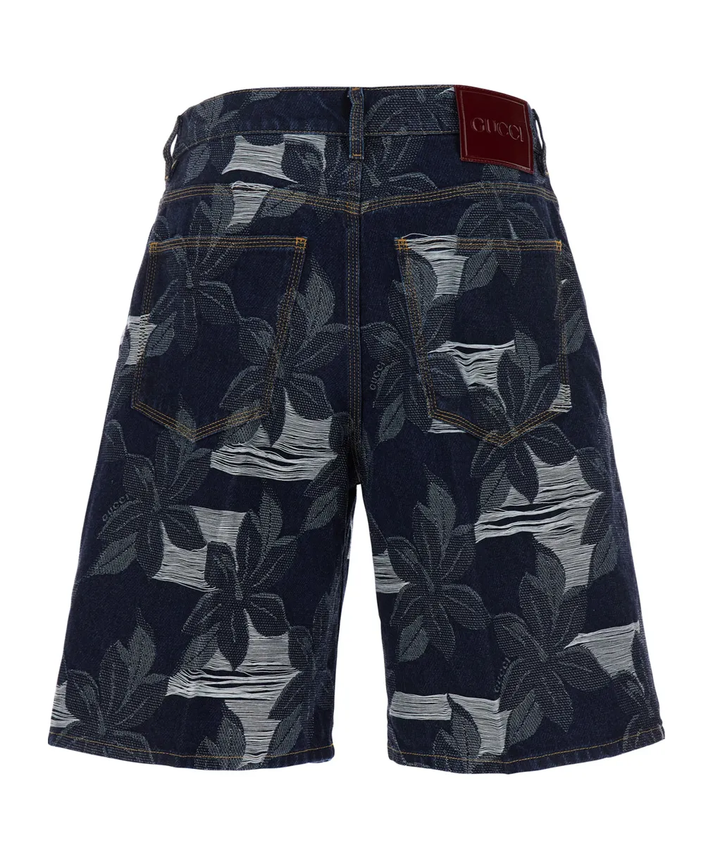 Allover Floral Detailed Bermuda Shorts