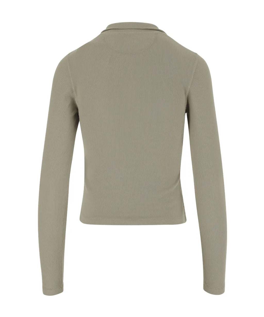 Ribbed Cotton T-Shirt