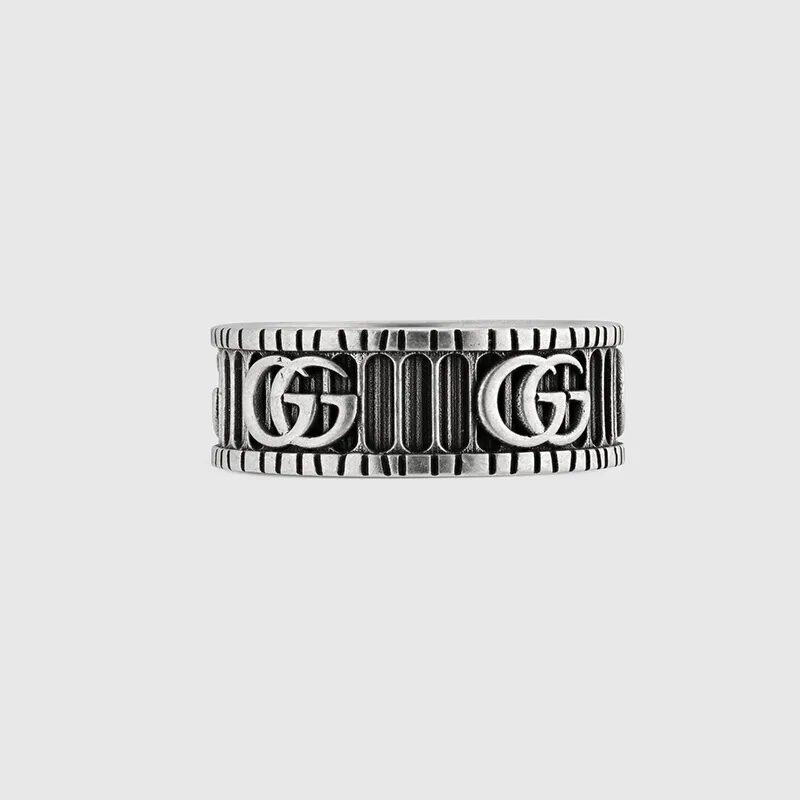 Double G Sterling Silver Ring