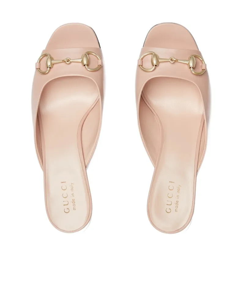 Horsebit Mid-Heeled Sandals