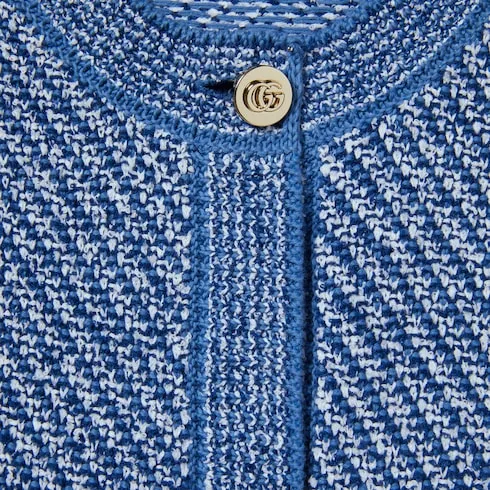 Fine Button-Up Crewneck Cardigan